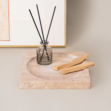 2024 Unique Design Yinhe Stone Natural Marble Travertine Trays: Perfect for Christmas, Weddings, Parties, and as a Fruit Platter