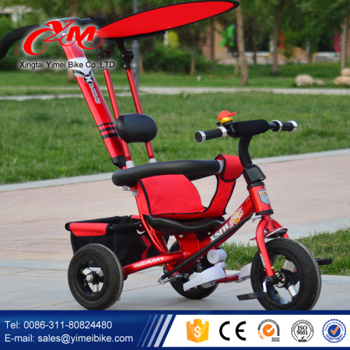 safety 4 in 1 baby tricycle , rotatable seat coffee colour baby tricycle , steel baby trike EVA tire baby tricycle