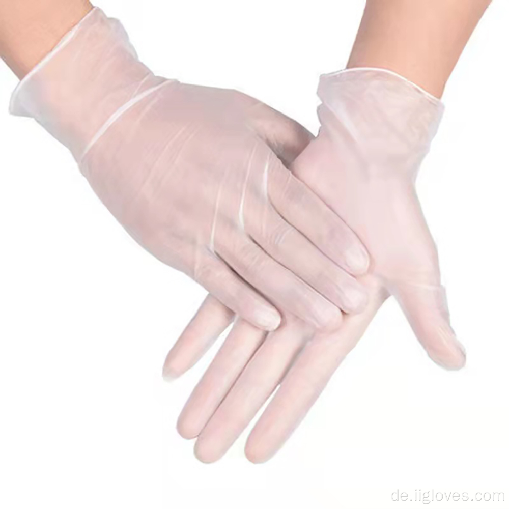 Pulverfreie PVC -Handschuhe klare Einweg -transparente Handschuhe