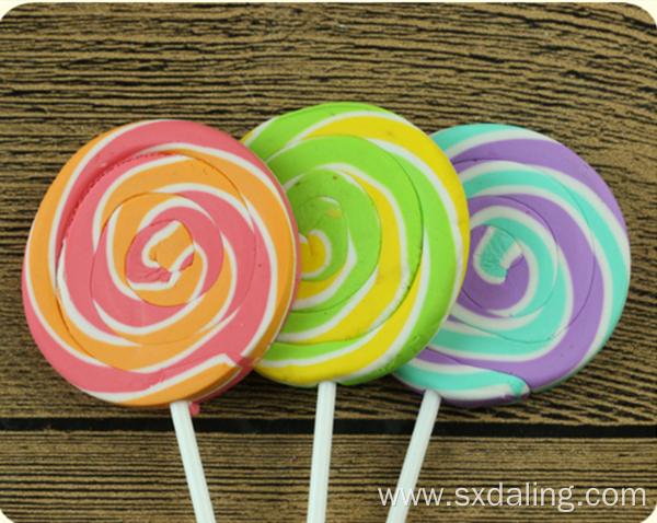 Mini Custom Shape Fruit Lollipop Eraser