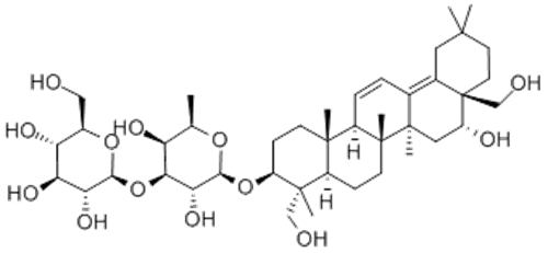 b-D-Galactopyranoside,( 57263688,3b,4a,16a)-16,23,28-trihydroxyoleana-11,13(18)-dien-3-yl 6-deoxy-3-O-b-D-glucopyranosyl- CAS 58316-41-9