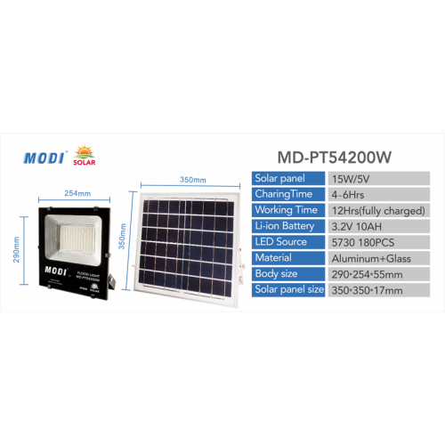 luz de inundación solar con sensor