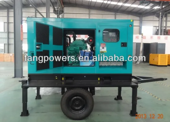 Silent diesel generator with wheels