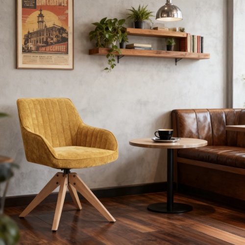 Nordic Modern Design Upholstered Velvet Fabric Chair