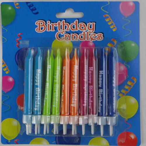 Neon candle for happy birthday party