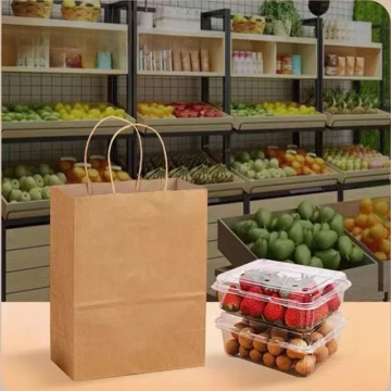 Custom Degradable Paper Bags with Logo: Eco-Friendly Shopping and Gift Solutions in White, Brown, and Kraft Colors