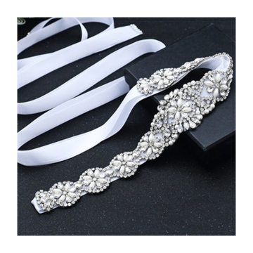Sparkling Rhinestone Bridal Belts: Glamorous Silver Plated Waist Chains for Women's Wedding Fashion