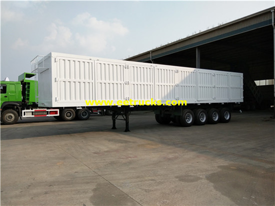 4 Axles 60ton Cargo Box مقطورة