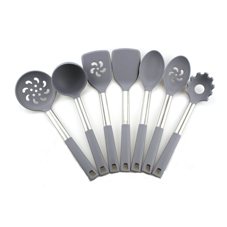 Conjunto de Utensílios de Cozinha de Silicone em Forma de Flor 7PCS