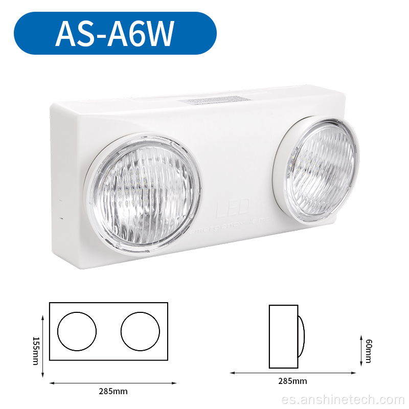 Luces LED de salida de emergencia con respaldo de batería