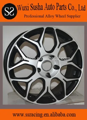 17" black machine face replica HRE alloy wheel