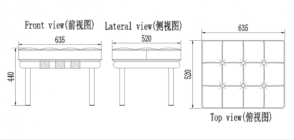 Knoll Barcelona Bench مقعد واحد