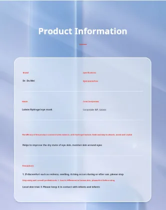 Dr. Du Mei Collagen Hydrogel Eye Mask for Moisturizing and Wrinkle Protection