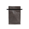 Блок дно 12 унций черная алюминиевая фольга мешок кофе с клапаном
