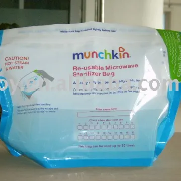 microwave plastic printed sterilizer bag for baby