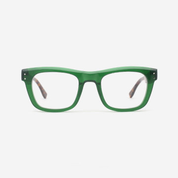 Square Bevel edging Acetate Unisex Optical Frames