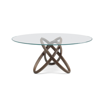 Fabrikpreis moderner Luxus -Esstisch mit geschmittertem Glas - High -End -Möbel