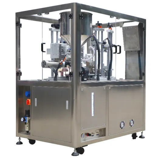 High Productivity Tube Inner Heating Filling Sealing Machine For Hair Cream Toothpaste