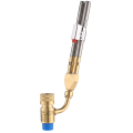 Dual-Tip Flame Tube Självjustering Mapp Gas Svetsning Handfackla med ventil och 1,5 m slang HVAC