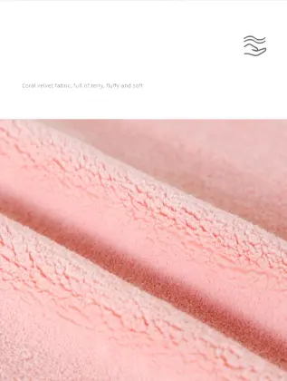 Coral pile thickened shower cap dry hair cap
