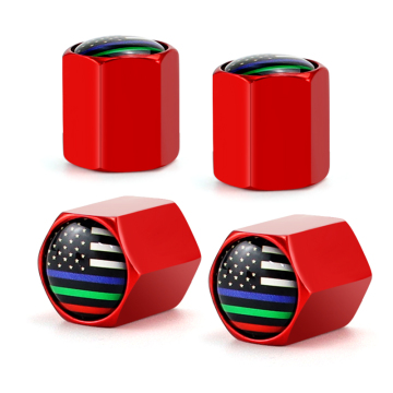 4Pcs/Set Tire Valve Stem Caps with O-Ring Rubber Covers for Vehicles and Bicycles