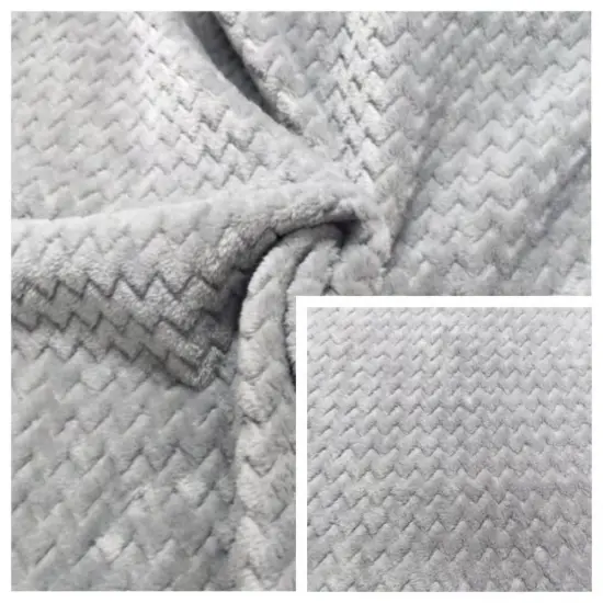 Double Side Flannel with Lineshape Jacquard Fabric