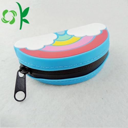 Rainbow Shape Silicone không thấm nước Zipper Coin Bag Purse