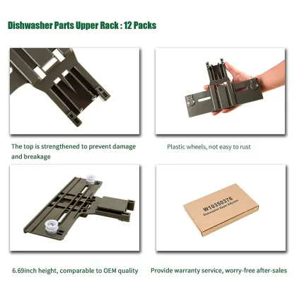 Upgraded Metal Screw Pack for Whirlpool and KitchenAid Dishwasher Upper Rack W10350376