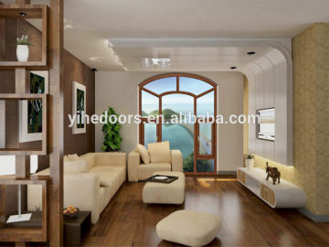 Unique beautiful style aluminum frame window with tempered glass