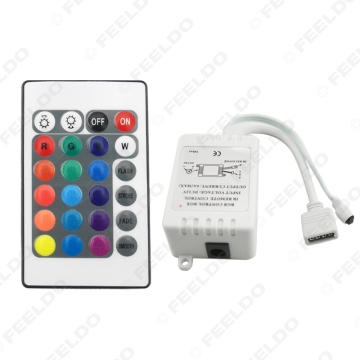 وحدة تحكم الأشعة تحت الحمراء اللاسلكية لمدة 24 مفتاحًا لـ 5-24V RGB LED LIGH