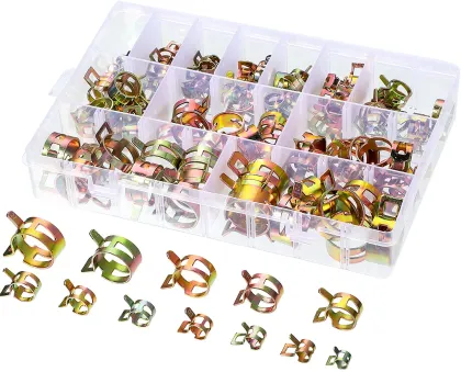 125Pcs Fuel Spring Clip Hose Clamp Set - Auto Hose Pipe Clamps 4mm-25mm
