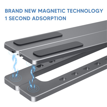 2020 Neuer verstellbarer ergonomischer tragbarer Aluminium-Laptop-Schreibtisch