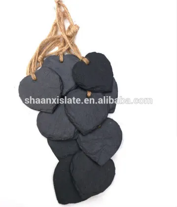 All kinds of nature slate heart Christmas pendants
