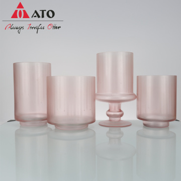 Customized Glass Round Glass Cup set for Candles