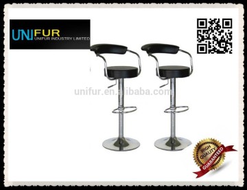 Modern Omicron Kitchen Padded gas lift bar stool with round base