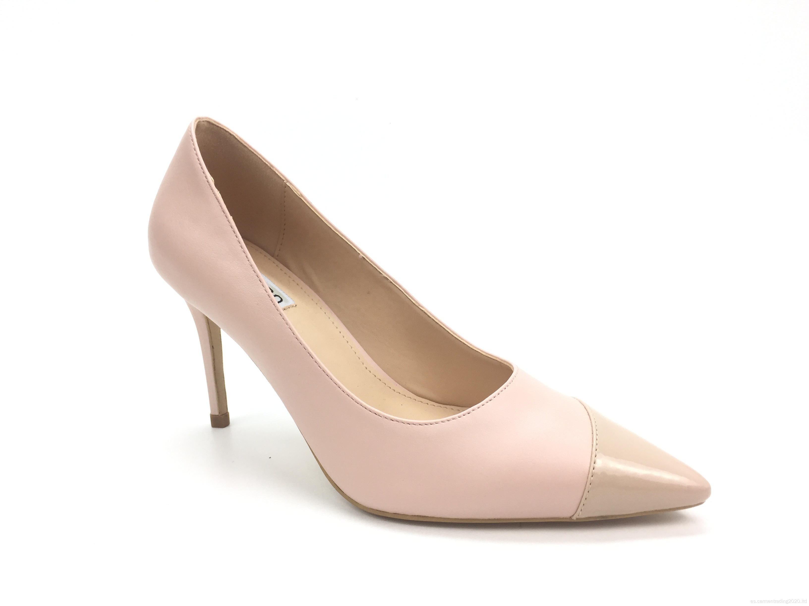 Mujeres de moda puntiagudas de techo zapatos de pufbs 9cm