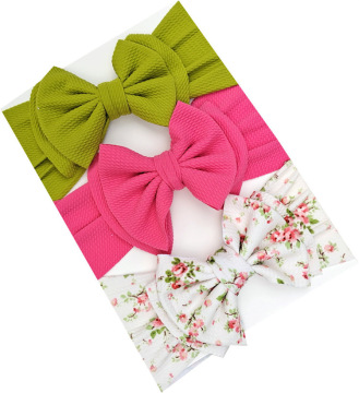 Cute Printed Fabric Elastic Hairbands for Newborns and Girls
