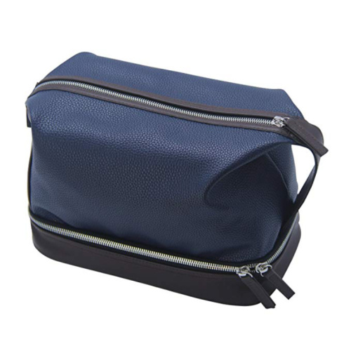 Portable Waterproof PU Leather Toiletry Bag for Men
