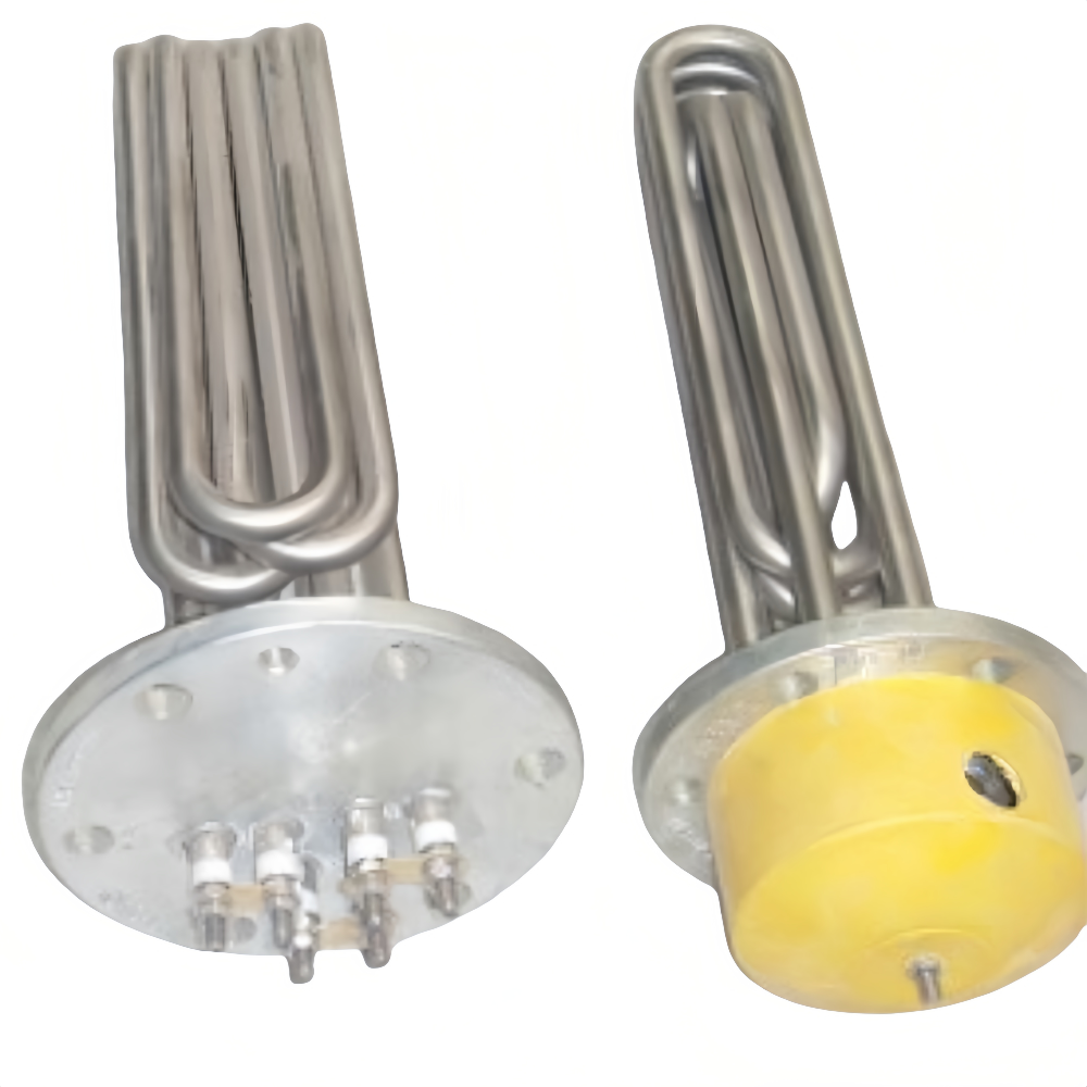 Flange heating pipe
