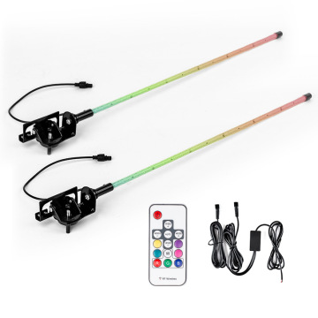 Remote Control Flexible 360 Spiral RGB Antenna LED Lamp for Car Side Marker Light Truck Side Lights