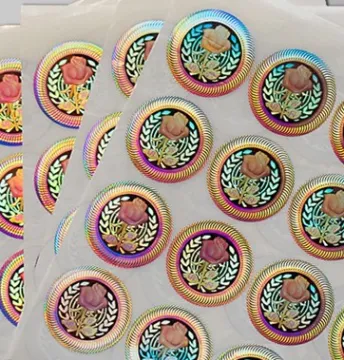 hologram sticker, customized are welcome label
