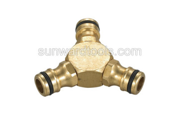 Brass 3 way hose coupling