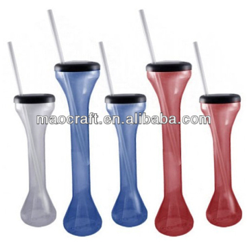 plastic yard glass with straw