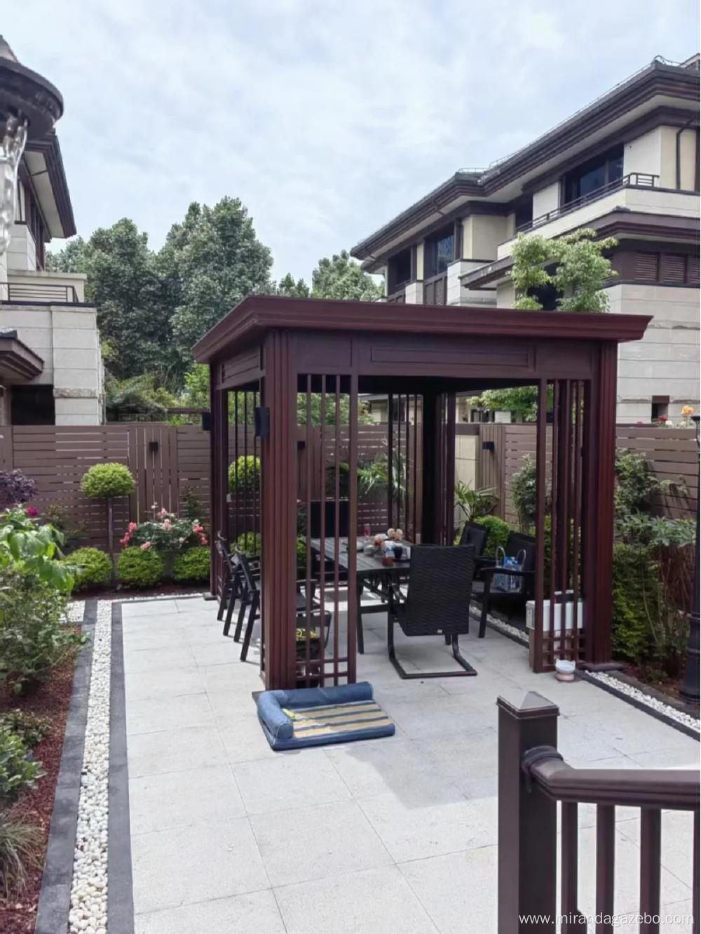 aluminium gazebo roof motorized louver outdoor pergola