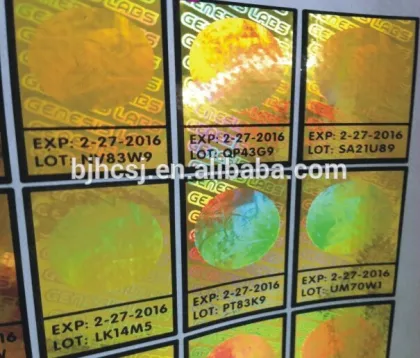 holographic printing 3d hologram laser hologram stickers