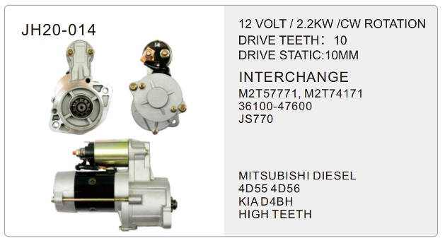 Mitsubishi truck starter-JH20-014-X