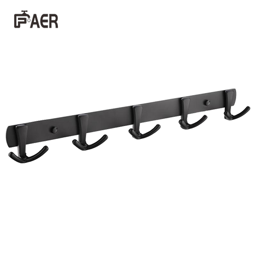 Multi-Combination Matte Black Wall Hanging Hook Rack