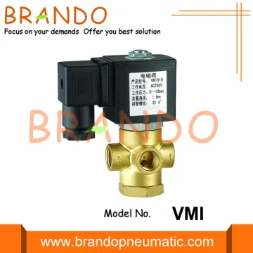 1/4'' 3 Way Brass Solenoid Valve 120V 24V