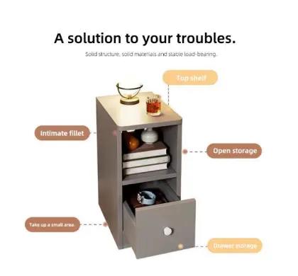 Bedside table small ultra-narrow modern minimalist bedside rack mini new ins style bedroom bedside table
