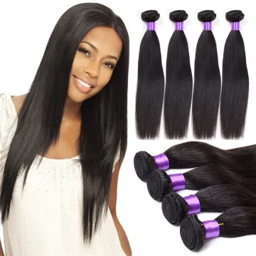 Fast Shipping Raw Straight Malaysian Hair, Virgin Straight Malaysian Human Hair Bundles With Closure